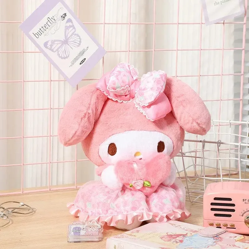 25cm Sanrio Erdbeere Kuromi Kissen Plüsch Spielzeug Mädchen Weiche Stofftier Spielzeug Erdbeere Melodie Puppe Geschenk