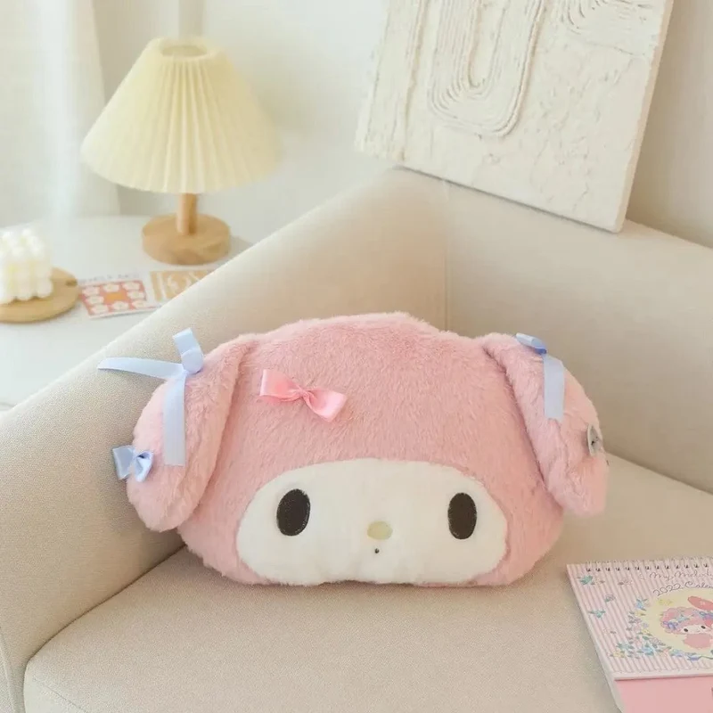 Sanrio Niedlicher My Melody Autositz-Kopfstützen-Sicherheitsgurtbezug Kawaii Weiches Bequemes Rückenkissen Kissendecke Weihnachtsgeschenke Mädchen