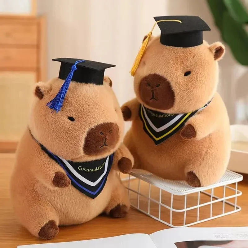 Absolventen-Plüschpuppen, Doktor, Capybara, Eule, Bär, Plüschtier, süßes Stofftier, Spielzeugpuppe, weiches Cartoon-Kissen, Abschlussgeschenk