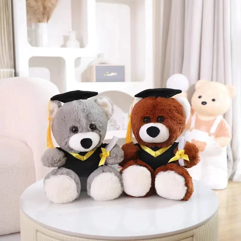 Absolventen-Plüschpuppen, Doktor, Capybara, Eule, Bär, Plüschtier, süßes Stofftier, Spielzeugpuppe, weiches Cartoon-Kissen, Abschlussgeschenk