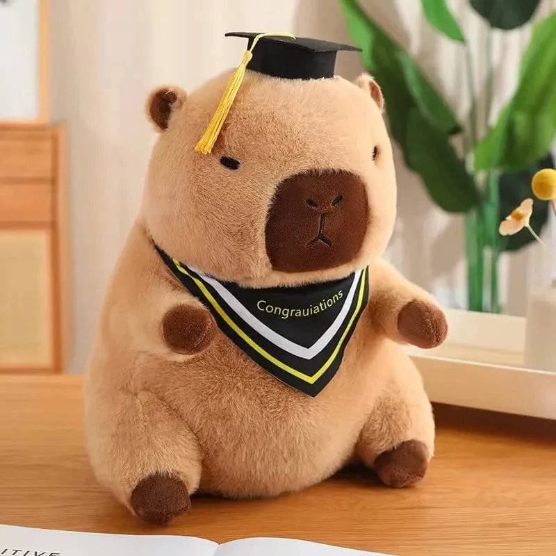 Absolventen-Plüschpuppen, Doktor, Capybara, Eule, Bär, Plüschtier, süßes Stofftier, Spielzeugpuppe, weiches Cartoon-Kissen, Abschlussgeschenk