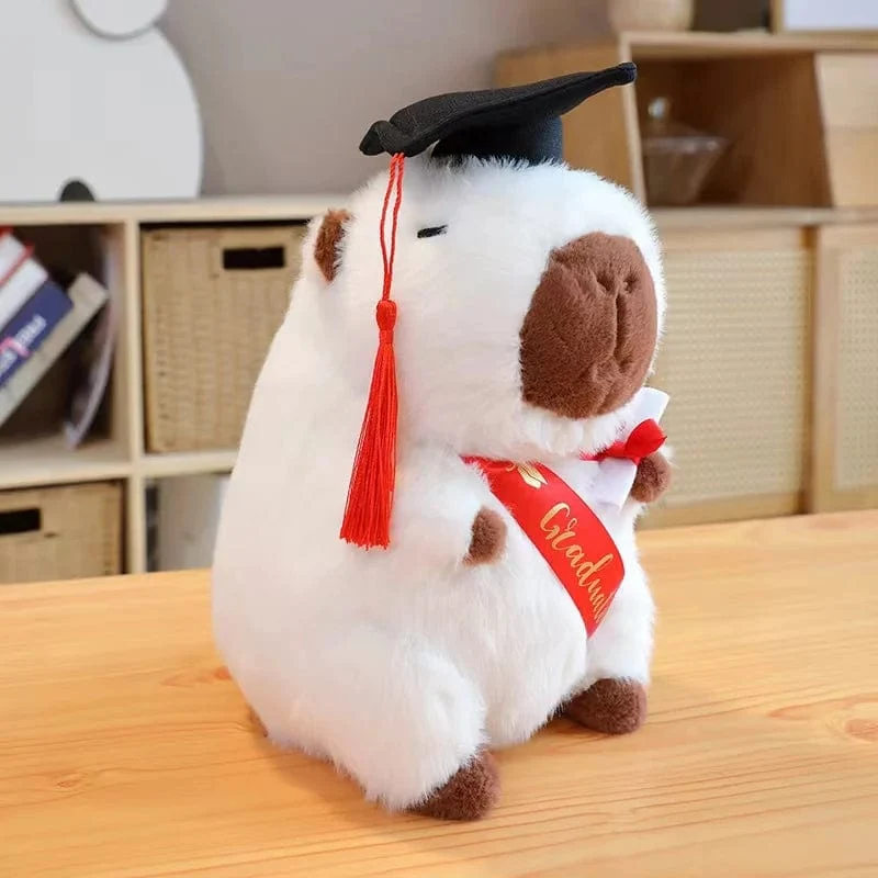 Absolventen-Plüschpuppen, Doktor, Capybara, Eule, Bär, Plüschtier, süßes Stofftier, Spielzeugpuppe, weiches Cartoon-Kissen, Abschlussgeschenk