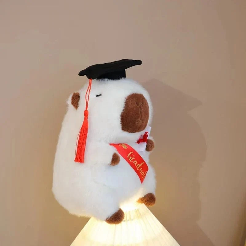 Absolventen-Plüschpuppen, Doktor, Capybara, Eule, Bär, Plüschtier, süßes Stofftier, Spielzeugpuppe, weiches Cartoon-Kissen, Abschlussgeschenk