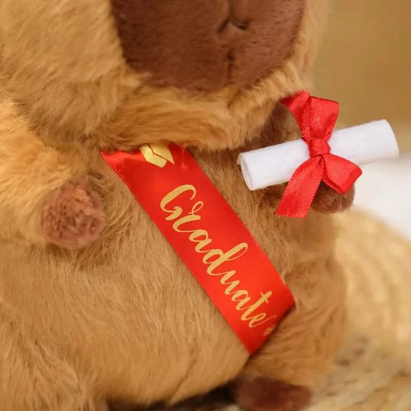 Absolventen-Plüschpuppen, Doktor, Capybara, Eule, Bär, Plüschtier, süßes Stofftier, Spielzeugpuppe, weiches Cartoon-Kissen, Abschlussgeschenk