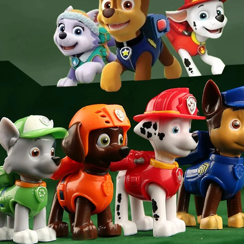 12 Stück Paw Patrol Patrulla Canina Anime Actionfiguren Puppy Patrol Mini Puppen Kinderspielzeug Modelle 4–10 cm Kuchendekoration Geschenke