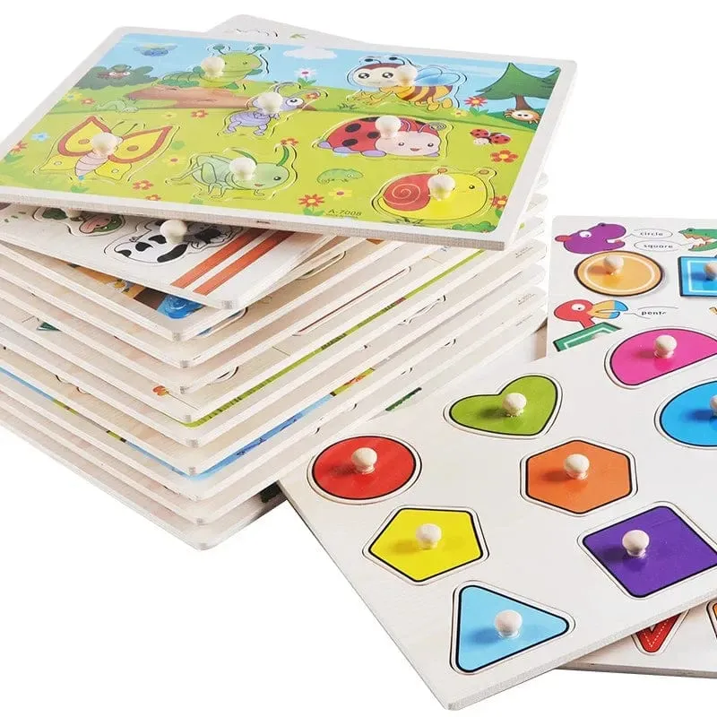 Baby Holz Greifen Bord Anzahl Brief Form Anerkennung Puzzle Kinder Frühen Bildung Puzzle Spielzeug Montessori Lernen TMZ