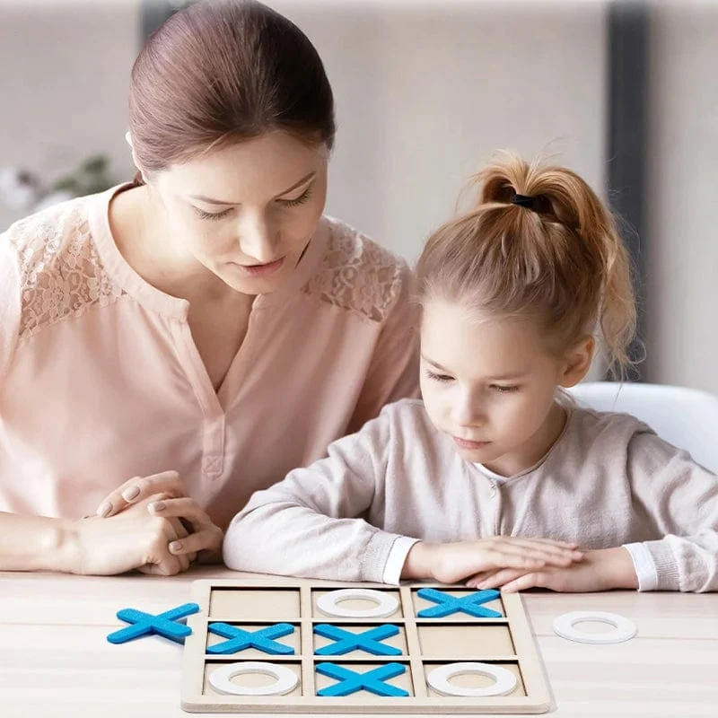 Montessori Schachspiel Holzpuzzle Spielzeug Spiel Interaktion Puzzles Training Gehirn Lernen Frühes Lernspielzeug für Kinder Kinder