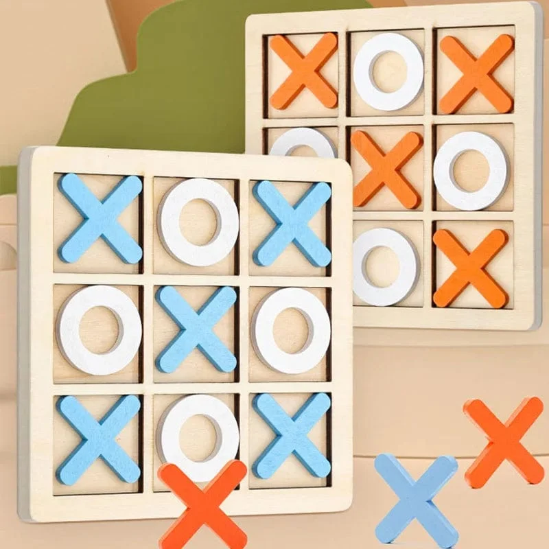 Montessori Schachspiel Holzpuzzle Spielzeug Spiel Interaktion Puzzles Training Gehirn Lernen Frühes Lernspielzeug für Kinder Kinder