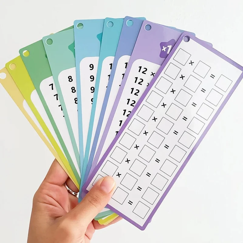 0-12 Multiplikationstabellen, Einmaleinskarten, Selbstkontroll-Lernhilfe für Mathematik, Montessori-Mathematiktraining, Lehrhilfen