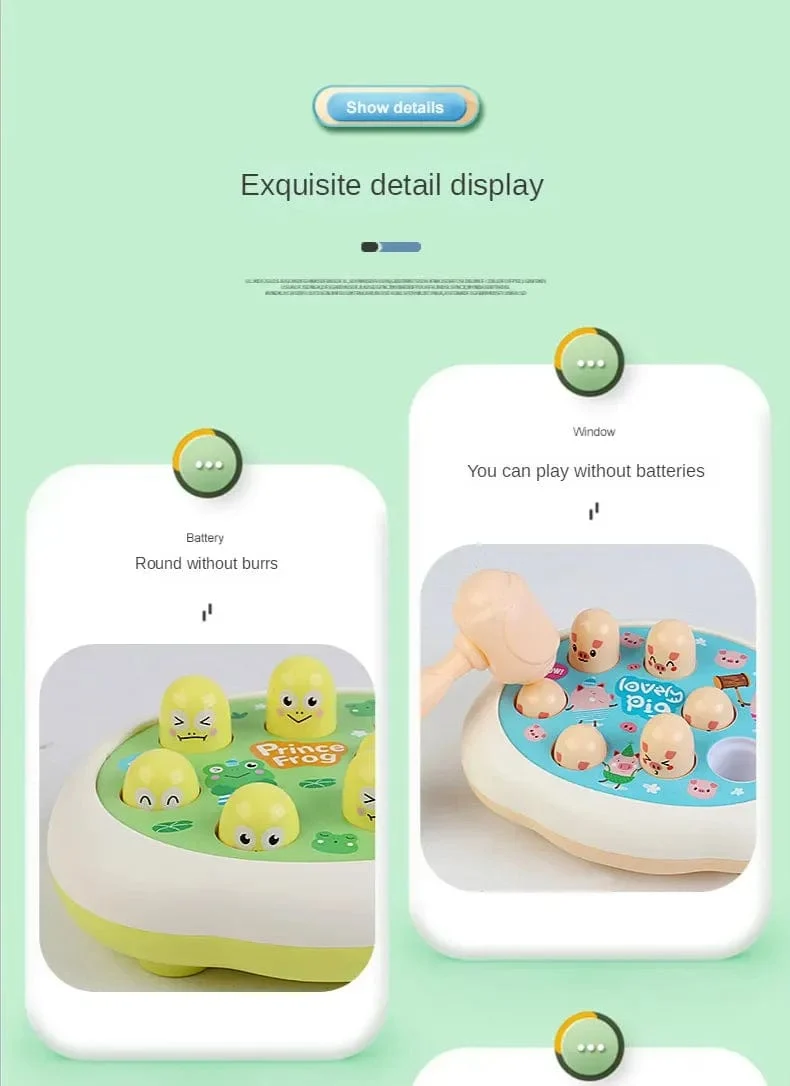 Cartoon Whac-A-Mole Montessori Baby Spielzeug Kleinkind Pädagogisches Geburtstag Geschenk Tier Thema Klopf Spiel Eltern Kind Brettspiel Junge