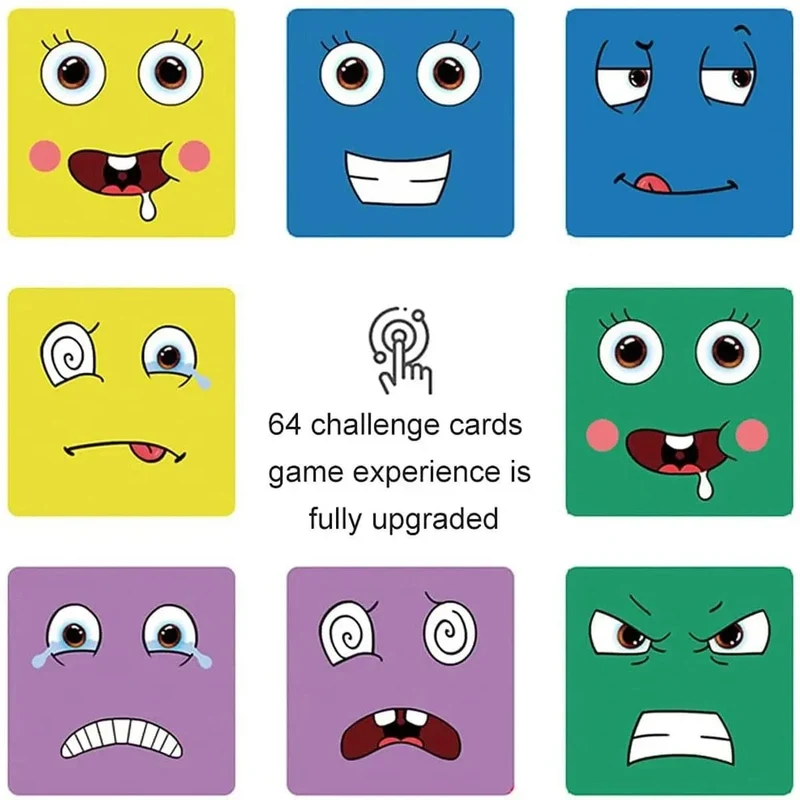 Kinder Emotionen Ausdruck Spiel Holz Würfel Gesicht Ändern Bord Cartoon Puzzle Spielzeug Montessori Denken Herausforderung Spiele