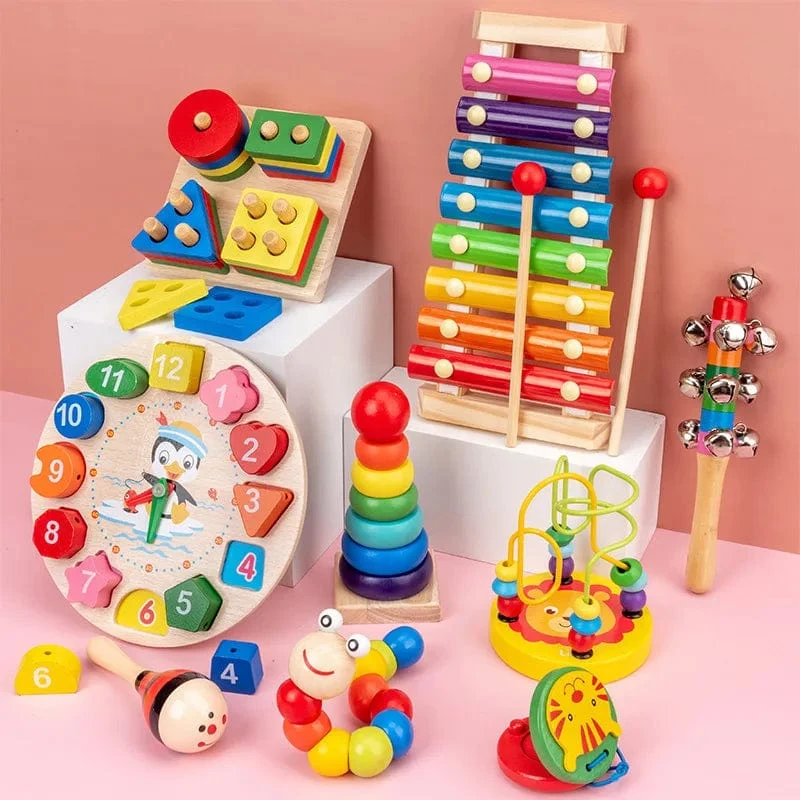 Montessori Holzspielzeug Kinder 3D Holzpuzzles Frühlernspiele Spielzeug Pädagogisches Holzspielzeug Für Kinder 3-6 Jahre