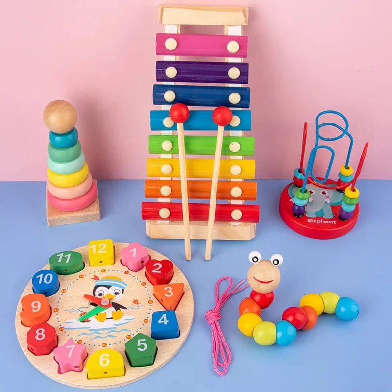 Montessori Holzspielzeug Kinder 3D Holzpuzzles Frühlernspiele Spielzeug Pädagogisches Holzspielzeug Für Kinder 3-6 Jahre