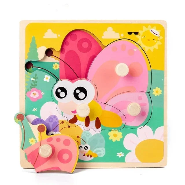 Montessori Holzspielzeug Kinder 3D Holzpuzzles Frühlernspiele Spielzeug Pädagogisches Holzspielzeug Für Kinder 3-6 Jahre