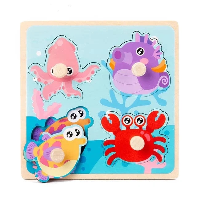 Montessori Holzspielzeug Kinder 3D Holzpuzzles Frühlernspiele Spielzeug Pädagogisches Holzspielzeug Für Kinder 3-6 Jahre