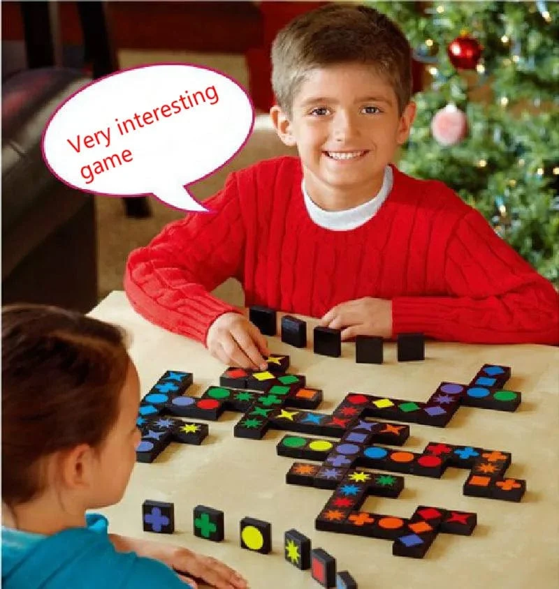2021 Neues Lernspielzeug für Kinder Qwirkle Holzschach Interaktive Eltern-Kind-Spiele Kinderspielzeug für Erwachsene Geschenke