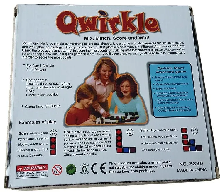 2021 Neues Lernspielzeug für Kinder Qwirkle Holzschach Interaktive Eltern-Kind-Spiele Kinderspielzeug für Erwachsene Geschenke
