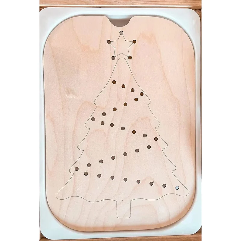 Sensorisches Tablett für Kinder, Tisch, Farbe, Haarballen, Spiel aus Holzfliesen, Montessori-Spielzeug für die frühe Bildung, Kinderspielzeug, pädagogisches Zubehör
