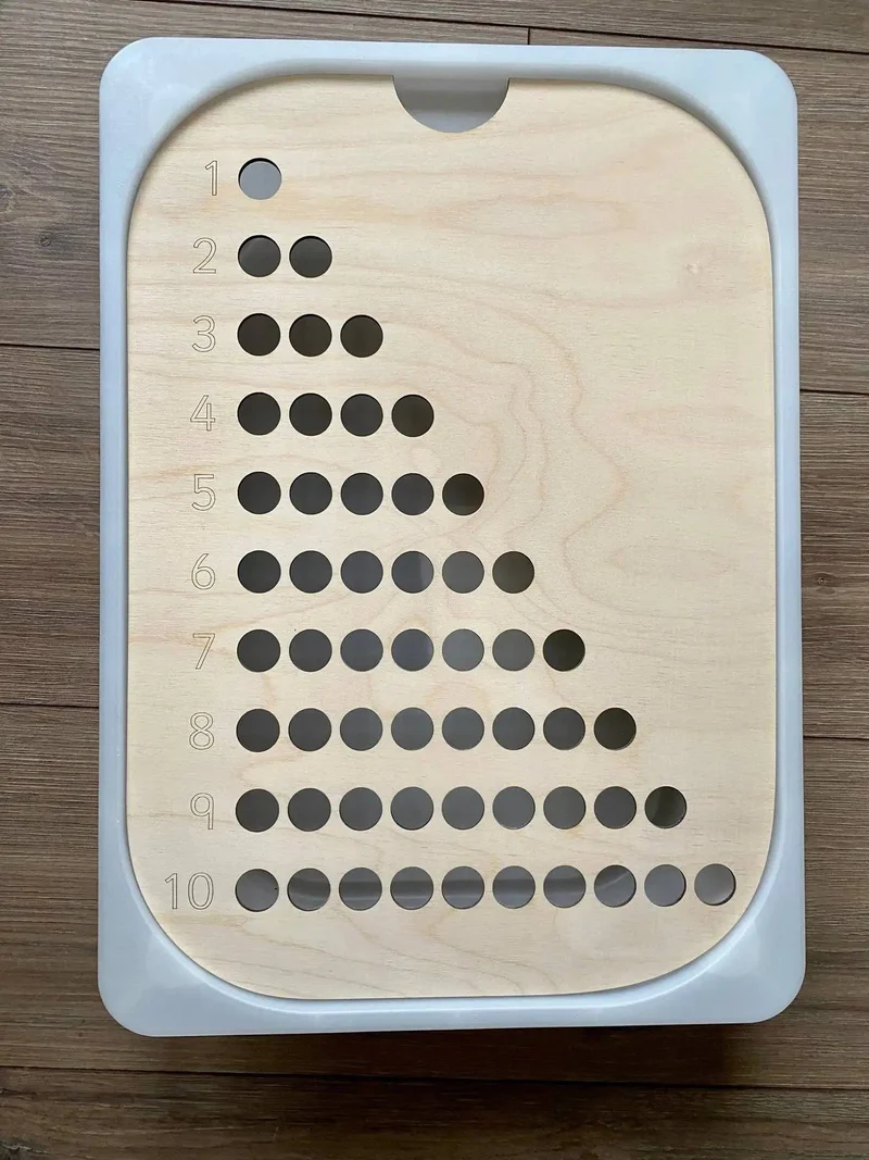 Sensorisches Tablett für Kinder, Tisch, Farbe, Haarballen, Spiel aus Holzfliesen, Montessori-Spielzeug für die frühe Bildung, Kinderspielzeug, pädagogisches Zubehör