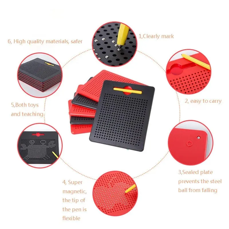 Magnetische Kugel Zeichenbrett mit Stift Kinder lernen Zeichnung Skizze Pad Tablet pädagogisches Spielzeug für Kinder Erwachsene Notebook Geschenk