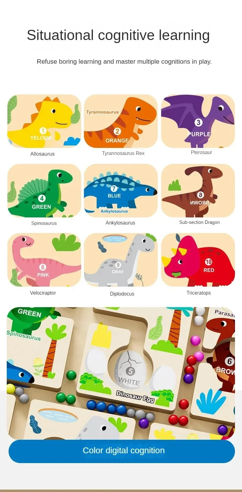 Montessori Magnetische Farbsortierspiele, Labyrinthbrett, Stift- und Perlenspiele mit beweglichen Holzsteuerungen, sensorisches Spielen, Lernspielzeug für Kinder