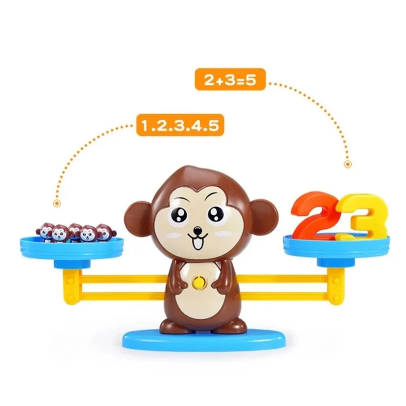 Montessori Mathematik Spielzeug Affe Balance Baby Montessori Lernspiele Zahlenspielzeug Pädagogisches Lernspielzeug Lehrmaterial