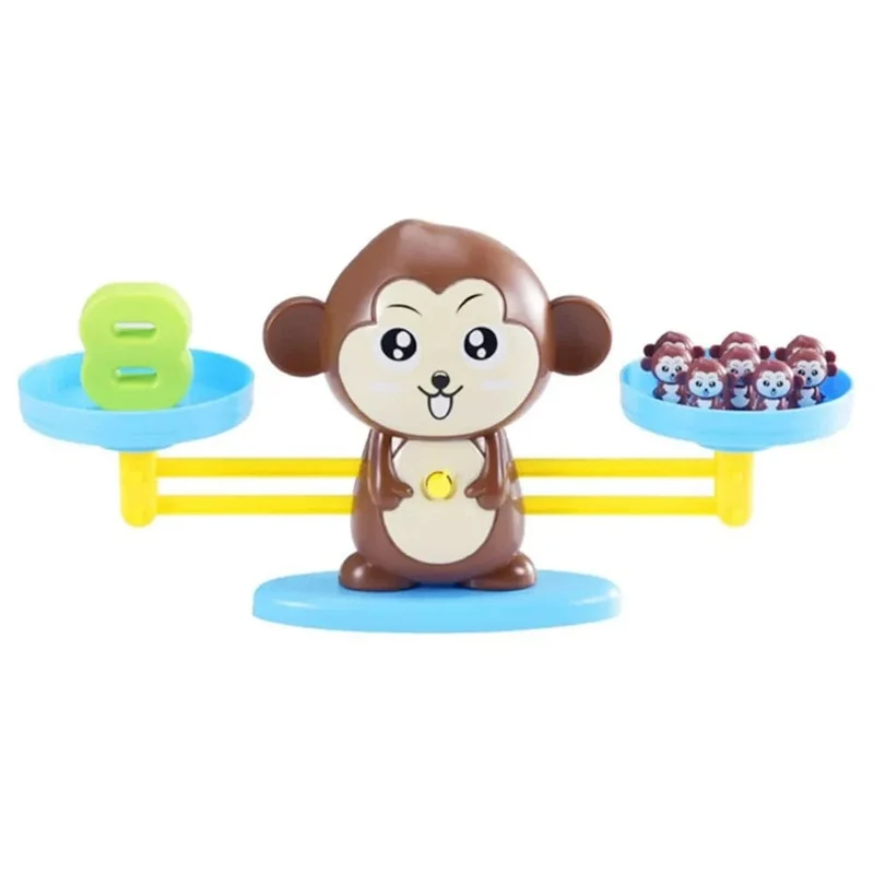 Montessori Mathematik Spielzeug Affe Balance Baby Montessori Lernspiele Zahlenspielzeug Pädagogisches Lernspielzeug Lehrmaterial
