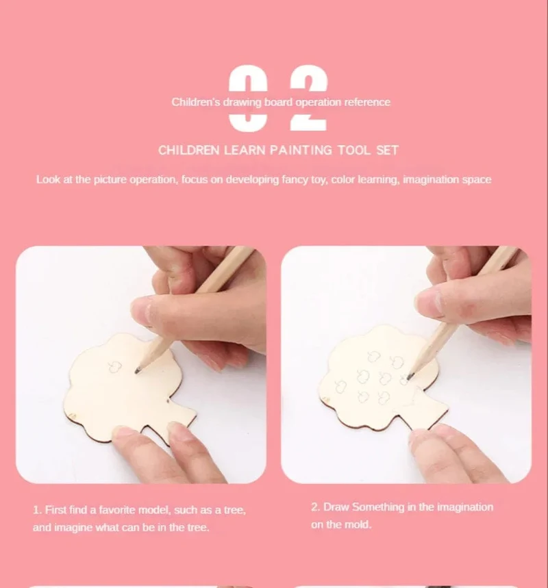 32/20 Stücke Kinder Montessori Zeichenspielzeug Aus Holz DIY Malvorlage Schablonen Lernspielzeug für Kinder Lustige Lerngeschenke