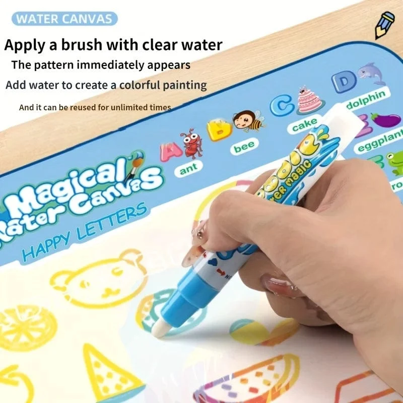 100 x80CM Magische Wasser Zeichenmatte Färbung Doodle Mit Wiederverwendbaren Zauberstiften Montessori Malbrett Lernspielzeug Kinder Geschenke