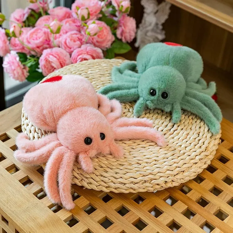 Simulation Schwarze Spinne Springende Spinne Puppe Krabbeltier Puppe Plüsch Süßes Reptil Plüschtier Super Süße Puppe