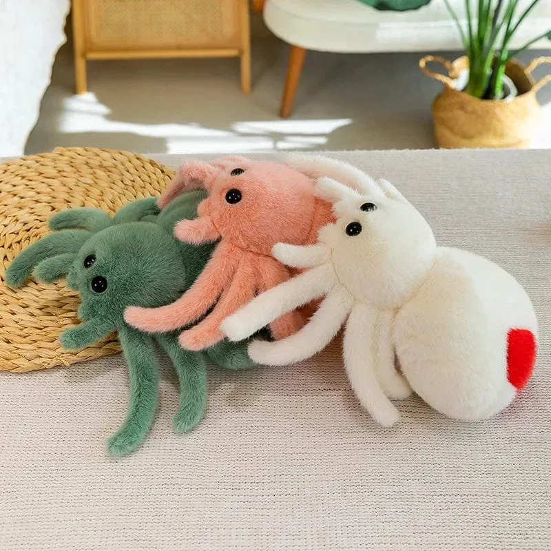 Simulation Schwarze Spinne Springende Spinne Puppe Krabbeltier Puppe Plüsch Süßes Reptil Plüschtier Super Süße Puppe
