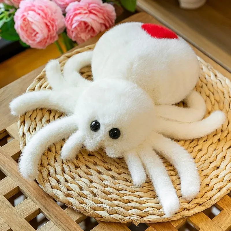 Simulation Schwarze Spinne Springende Spinne Puppe Krabbeltier Puppe Plüsch Süßes Reptil Plüschtier Super Süße Puppe