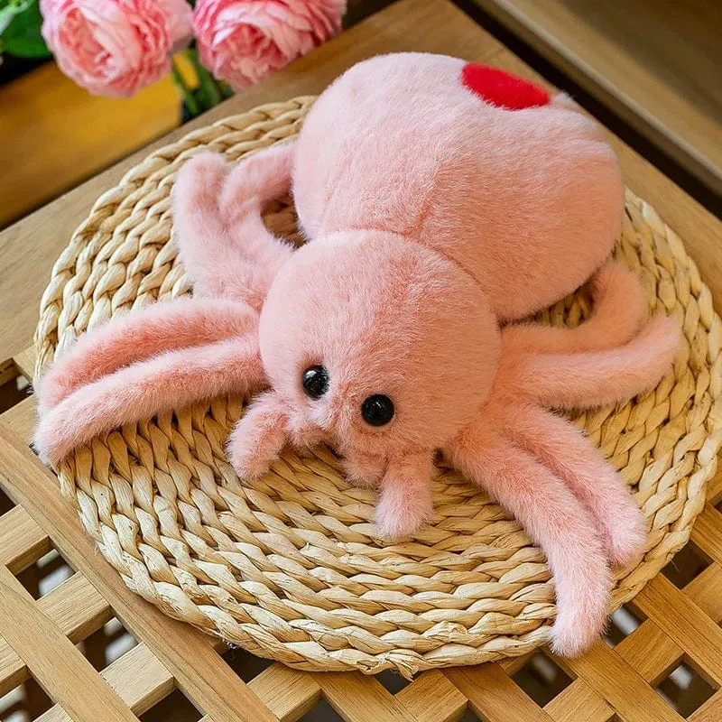 Simulation Schwarze Spinne Springende Spinne Puppe Krabbeltier Puppe Plüsch Süßes Reptil Plüschtier Super Süße Puppe