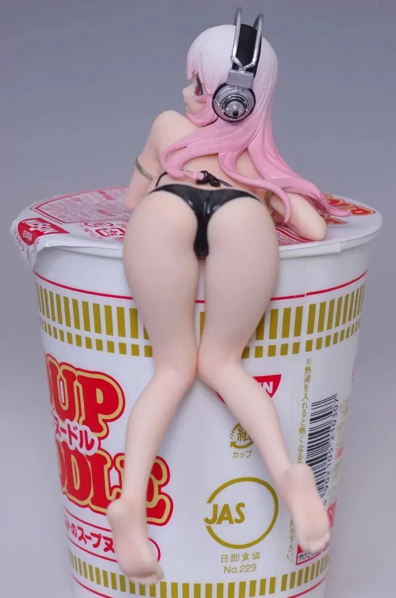 10CM Anime Figur Super Sonico PVC Action Figur Modell Spielzeug Kuchen Dekor Badeanzug Dress Up SoniComi Nudel Stopper Figur Geschenk