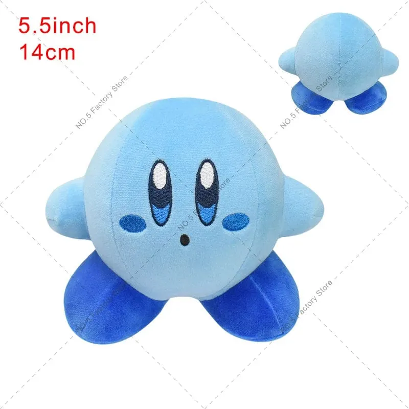 Game Star Kirby Gefüllte Puppe Peluche 5“ Kawaii Rosa Kirby Grau Kirby Geist Kirby Anime Plüsch Spielzeug Weihnachten Geschenke für Kinder