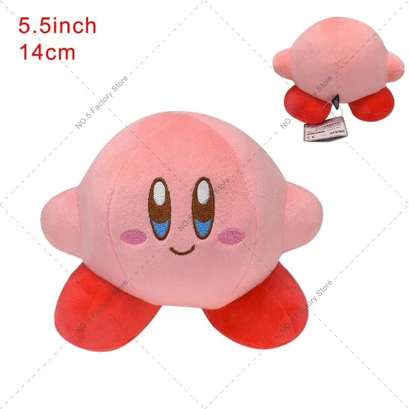 Game Star Kirby Gefüllte Puppe Peluche 5“ Kawaii Rosa Kirby Grau Kirby Geist Kirby Anime Plüsch Spielzeug Weihnachten Geschenke für Kinder