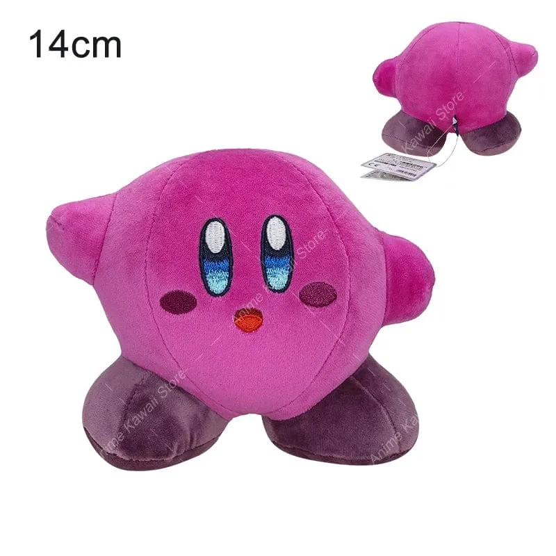 Game Star Kirby Gefüllte Puppe Peluche 5“ Kawaii Rosa Kirby Grau Kirby Geist Kirby Anime Plüsch Spielzeug Weihnachten Geschenke für Kinder