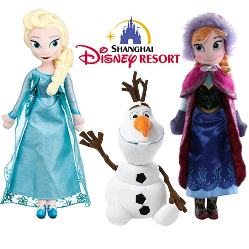 Anime Frozen Die Plüschprinzessin Anna Kawaii Puppe Schneekönigin Prinzessin Anna Elsa Weiche Stofftiere Geschenke für Mädchen Geburtstagskinder