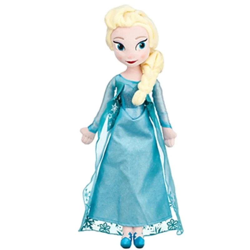 Anime Frozen Die Plüschprinzessin Anna Kawaii Puppe Schneekönigin Prinzessin Anna Elsa Weiche Stofftiere Geschenke für Mädchen Geburtstagskinder