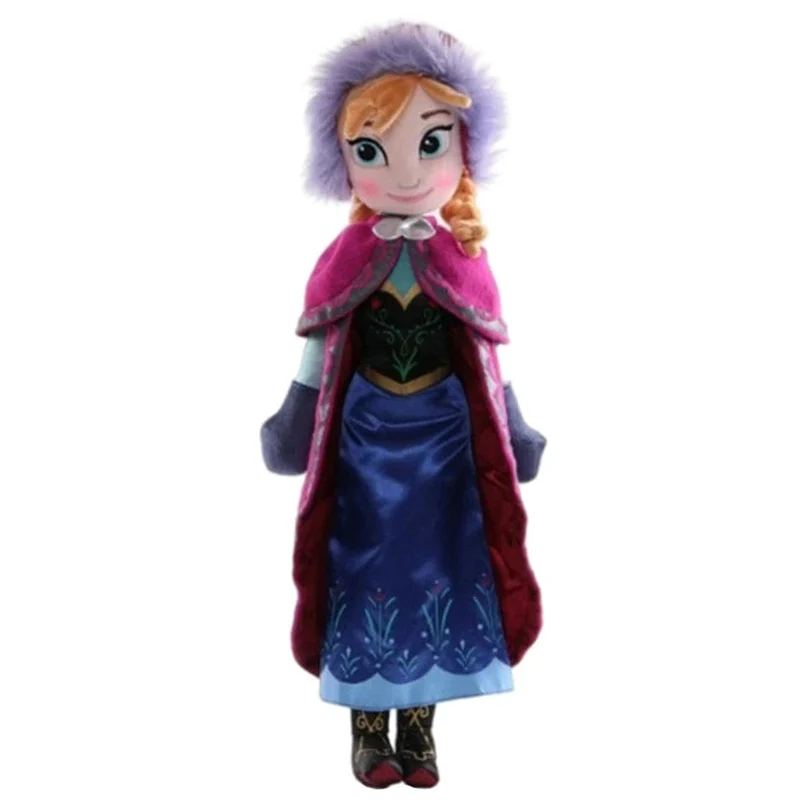 Anime Frozen Die Plüschprinzessin Anna Kawaii Puppe Schneekönigin Prinzessin Anna Elsa Weiche Stofftiere Geschenke für Mädchen Geburtstagskinder
