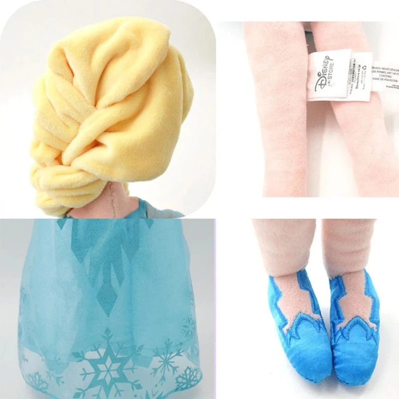 Anime Frozen Die Plüschprinzessin Anna Kawaii Puppe Schneekönigin Prinzessin Anna Elsa Weiche Stofftiere Geschenke für Mädchen Geburtstagskinder