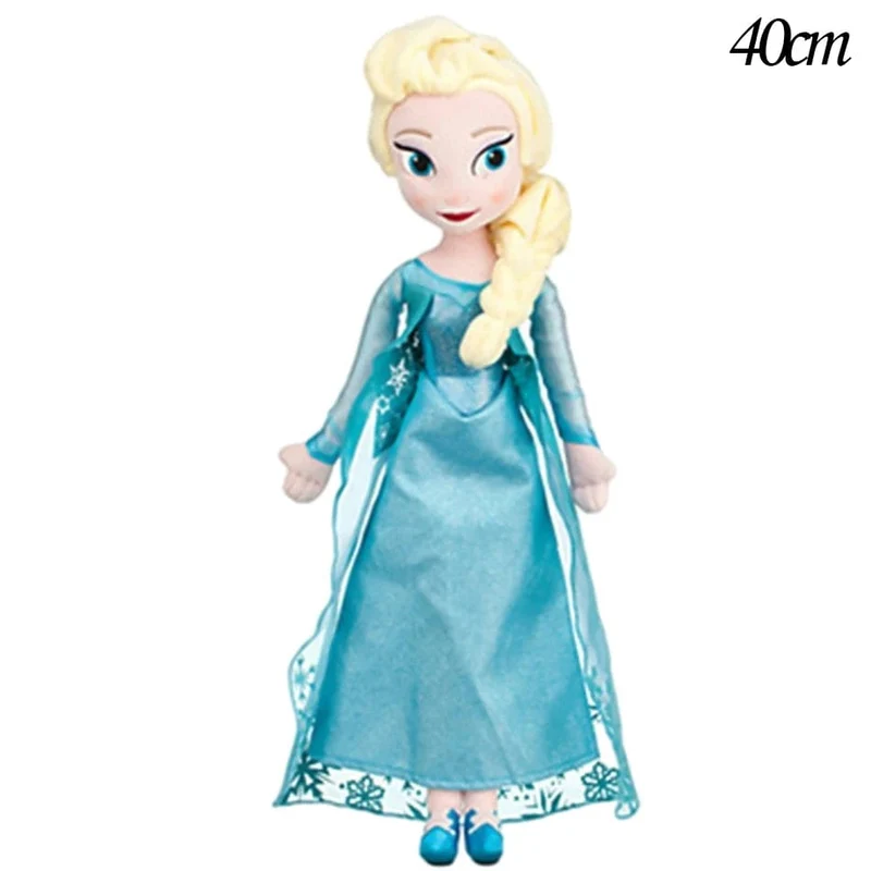 Anime Frozen Die Plüschprinzessin Anna Kawaii Puppe Schneekönigin Prinzessin Anna Elsa Weiche Stofftiere Geschenke für Mädchen Geburtstagskinder