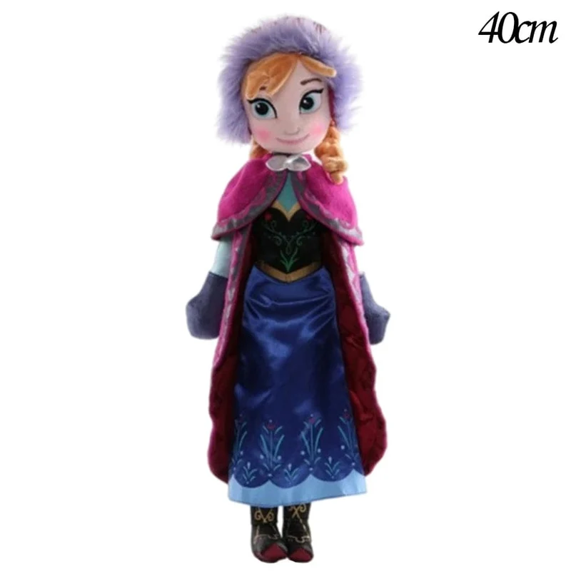 Anime Frozen Die Plüschprinzessin Anna Kawaii Puppe Schneekönigin Prinzessin Anna Elsa Weiche Stofftiere Geschenke für Mädchen Geburtstagskinder