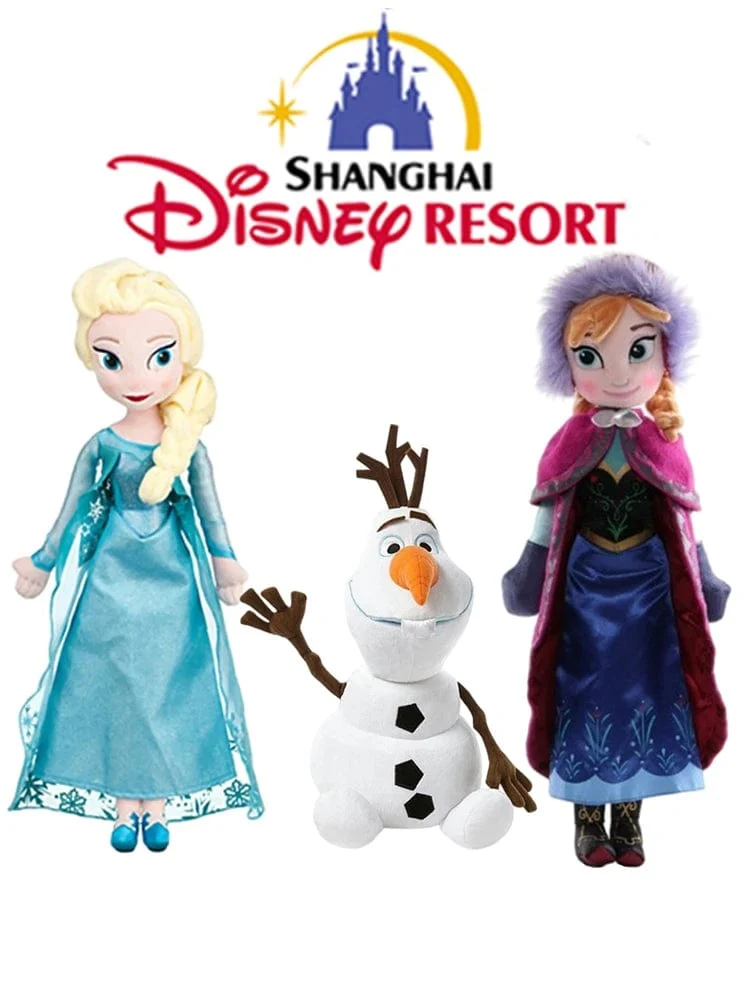 Anime Frozen Die Plüschprinzessin Anna Kawaii Puppe Schneekönigin Prinzessin Anna Elsa Weiche Stofftiere Geschenke für Mädchen Geburtstagskinder