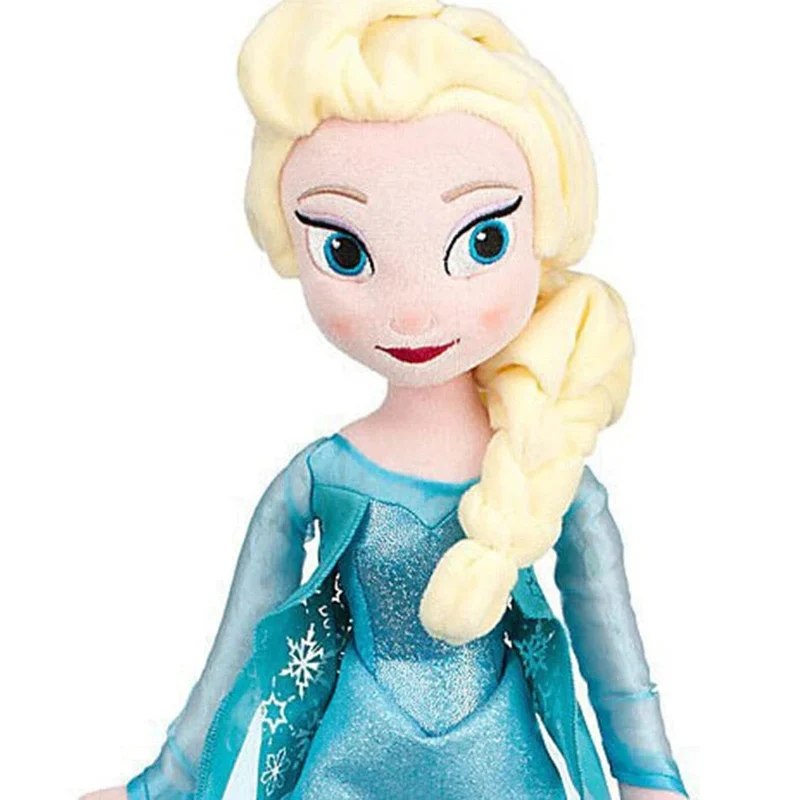 Anime Frozen Die Plüschprinzessin Anna Kawaii Puppe Schneekönigin Prinzessin Anna Elsa Weiche Stofftiere Geschenke für Mädchen Geburtstagskinder