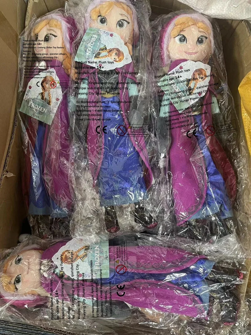 Anime Frozen Die Plüschprinzessin Anna Kawaii Puppe Schneekönigin Prinzessin Anna Elsa Weiche Stofftiere Geschenke für Mädchen Geburtstagskinder
