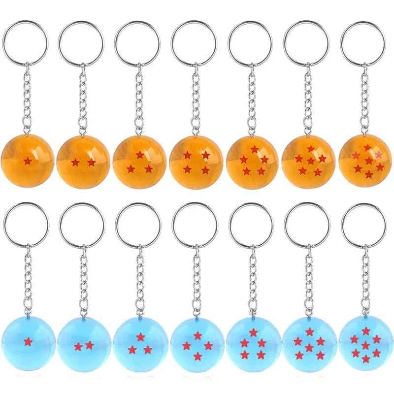 Anime Dragon Ball Serie Schlüsselanhänger Charms Zubehör 1 2 3 4 5 6 7 Star Dragon Balls Cosplay Schlüsselanhänger Anhänger Halter Spielzeug Geschenk