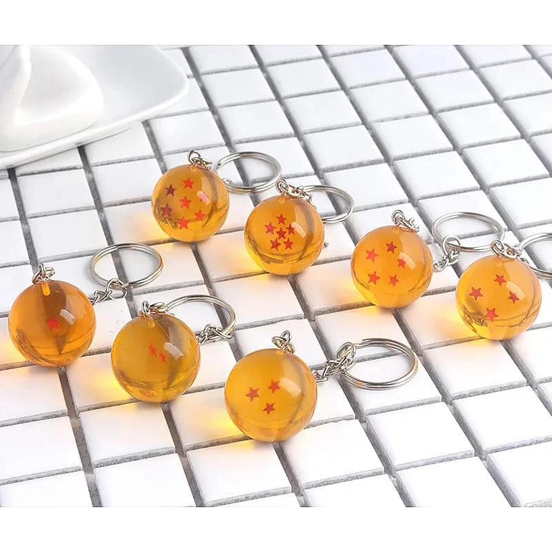 Anime Dragon Ball Serie Schlüsselanhänger Charms Zubehör 1 2 3 4 5 6 7 Star Dragon Balls Cosplay Schlüsselanhänger Anhänger Halter Spielzeug Geschenk
