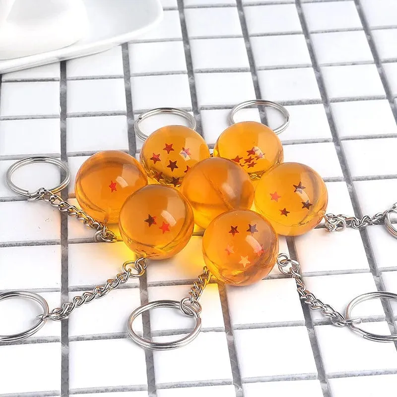 Anime Dragon Ball Serie Schlüsselanhänger Charms Zubehör 1 2 3 4 5 6 7 Star Dragon Balls Cosplay Schlüsselanhänger Anhänger Halter Spielzeug Geschenk