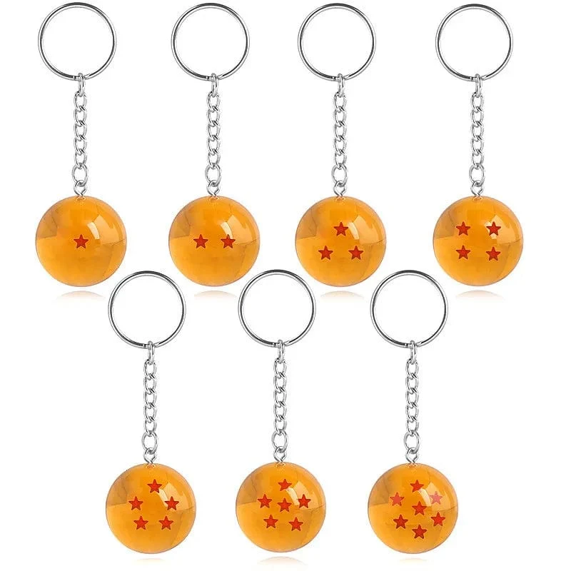 Anime Dragon Ball Serie Schlüsselanhänger Charms Zubehör 1 2 3 4 5 6 7 Star Dragon Balls Cosplay Schlüsselanhänger Anhänger Halter Spielzeug Geschenk